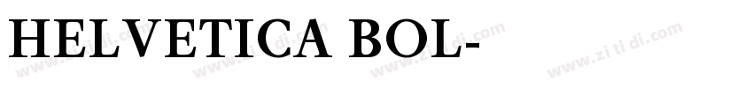 HELVETICA BOL字体转换